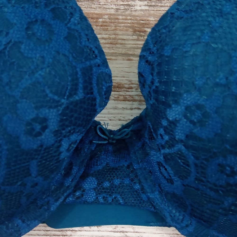 Teal Blue Lacey Bra - image 4